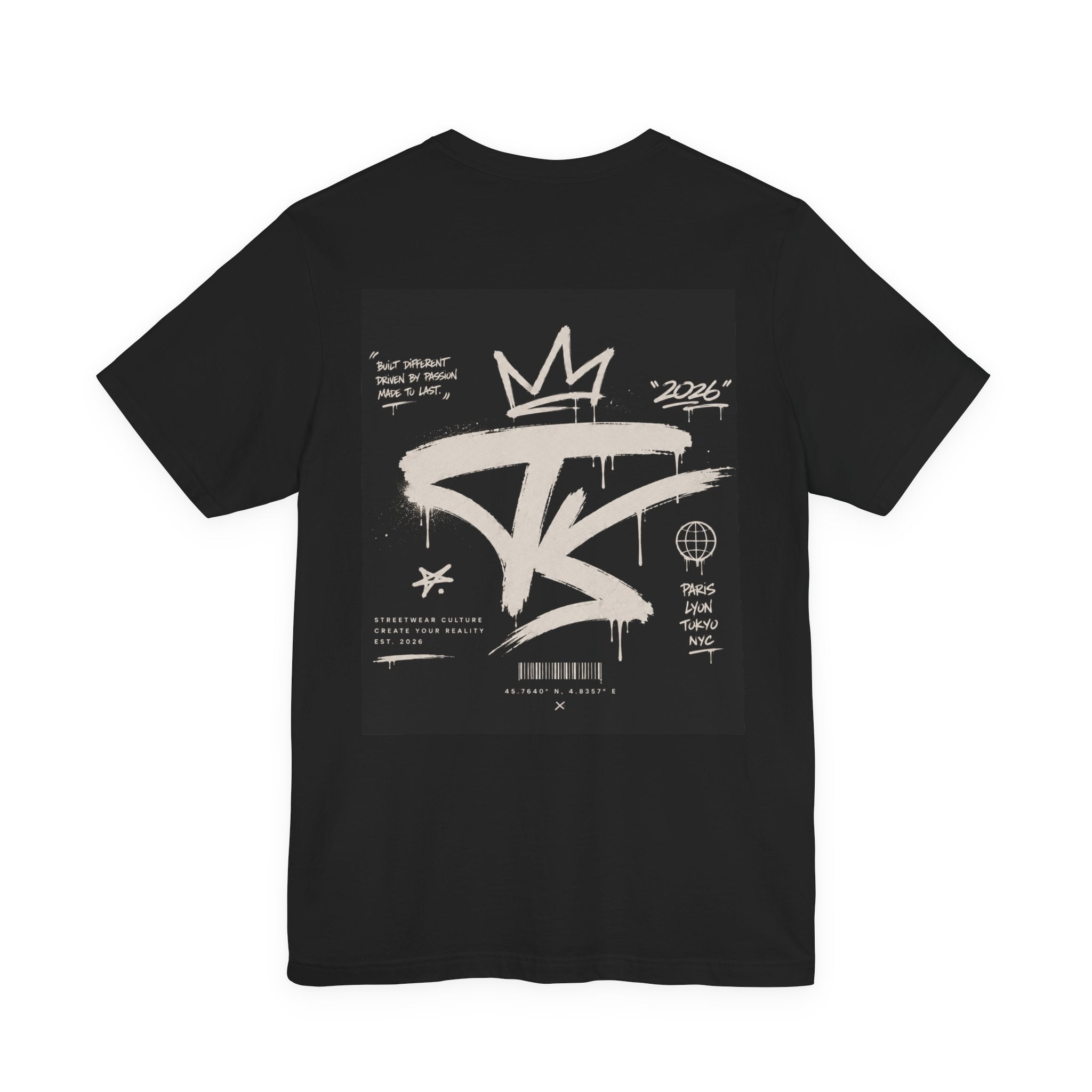 Graffiti Crown Back-Print Tee — Streetwear Graphic T-Shirt